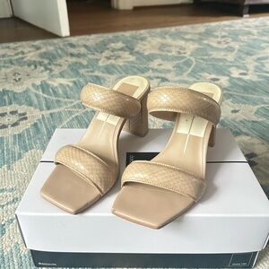 Dolce Vita Beige Block Heel Sandals
